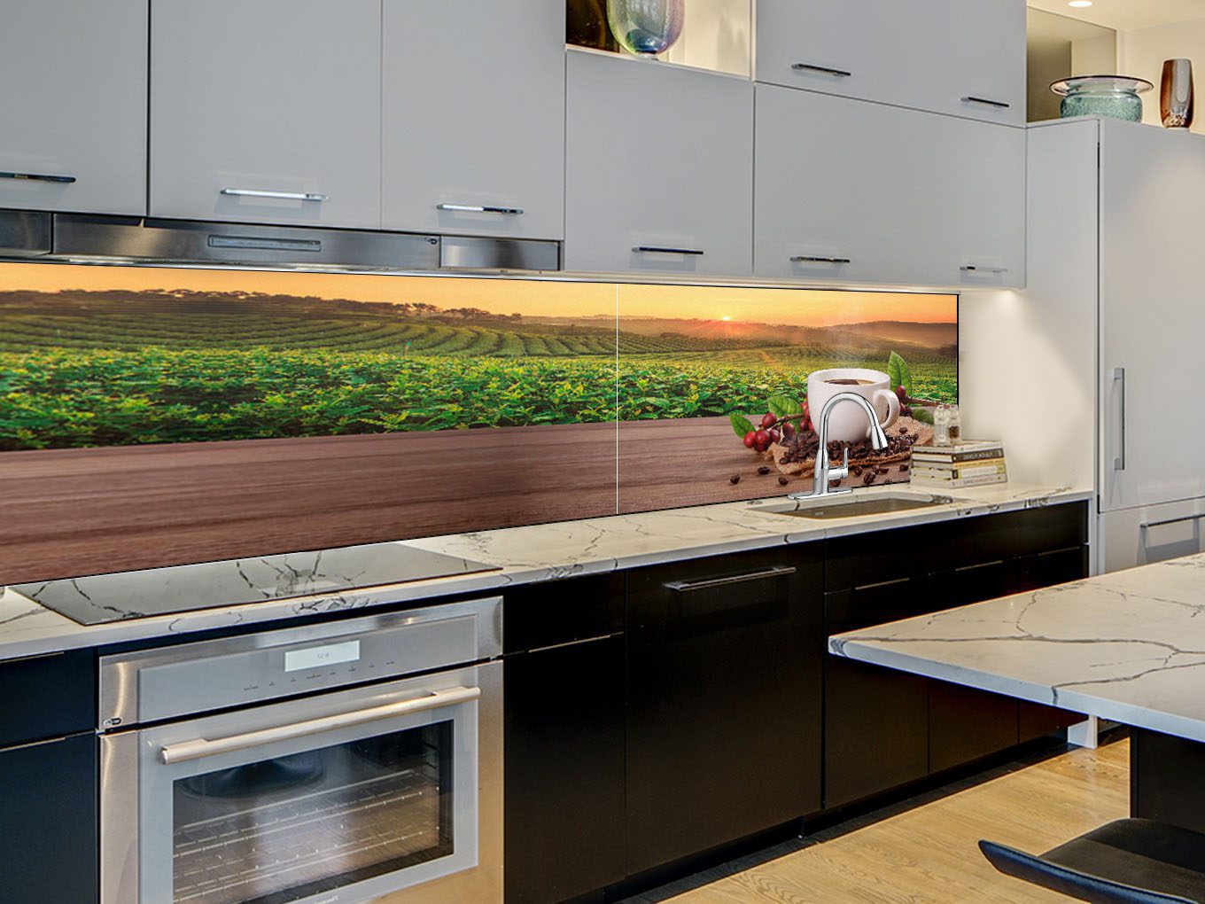 Set 3 piese panou decorativ sticla bucatarie oct046